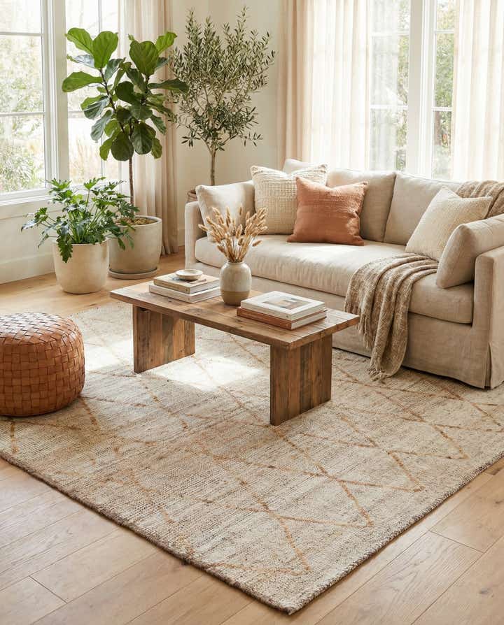 5' 6 x 6' 10 Hand Knotted Moroccan Wool Rug