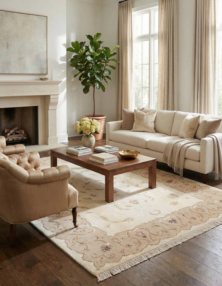 Detail image of 5' 9 x 8' 2  Hand Knotted Darya Wool Rug