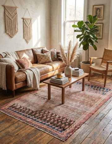 3' 6 x 5' 4 Hand Knotted Ultra Vintage Persian Wool Rug