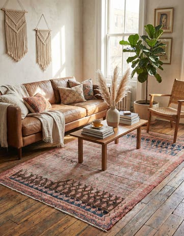 3' 6 x 5' 4 Hand Knotted Ultra Vintage Persian Wool Rug