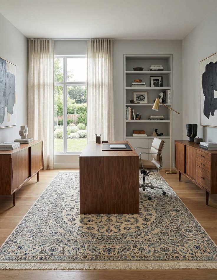 Detail image of 4' 10 x 7' 6  Hand Knotted Nain Rug