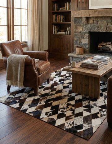 4' x 5' 10 Cowhide Stocks Rug