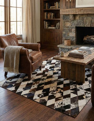 4' x 5' 10 Cowhide Stocks Rug
