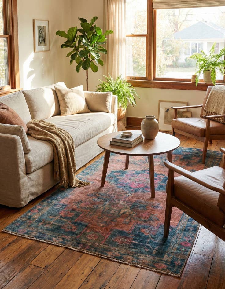 Detail image of 4' x 8' 7  Hand Knotted Ultra Vintage Persian Wool Runner Rug