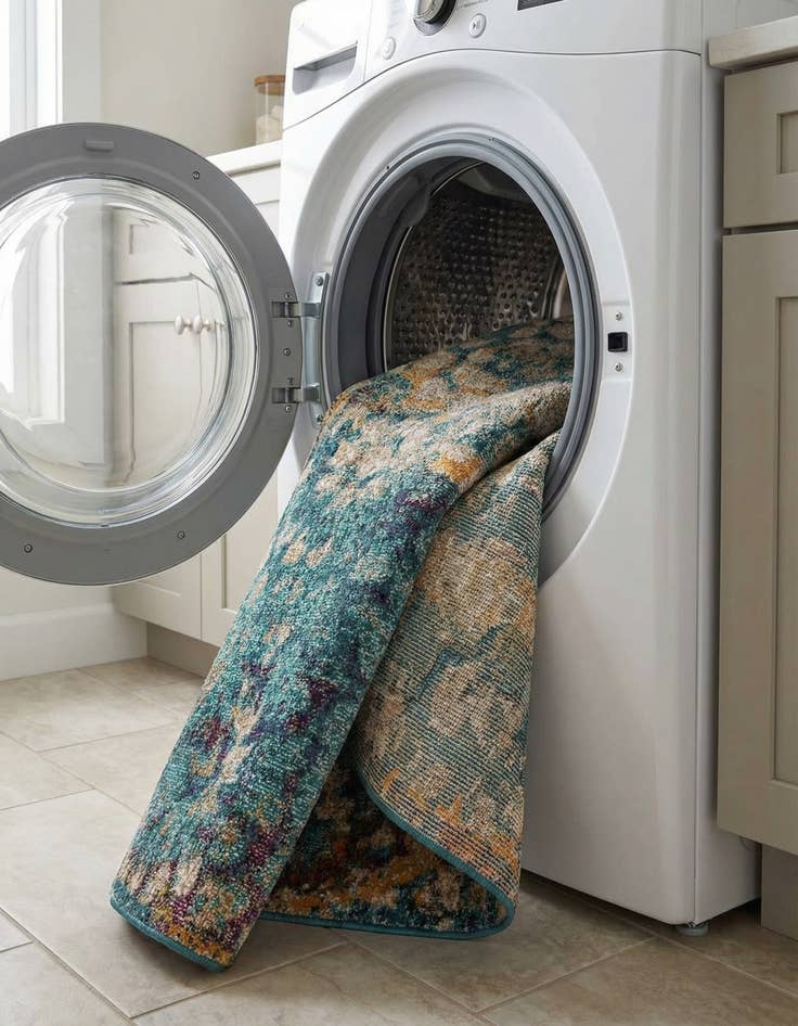 Detail image of  6' x 6'  Washable Carnevale Round Rug