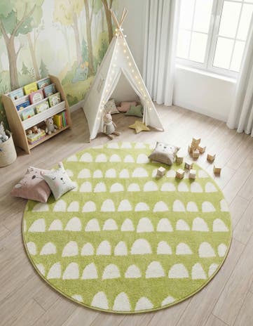 5' x 5' Whimsy Kids Round Rug