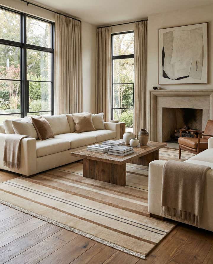 6' 7 x 9' 8 Hand Knotted Darya Wool Rug