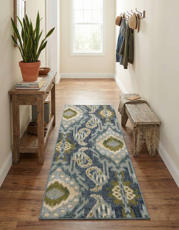 Detail image of 2' 7 x 5' 3  Washable Modern Indoor / Outdoor Runner Rug
