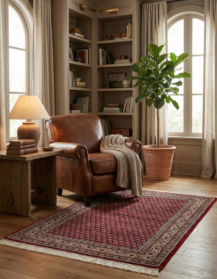 Detail image of 3' 1 x 5' 1  Hand Knotted Mir Wool Rug