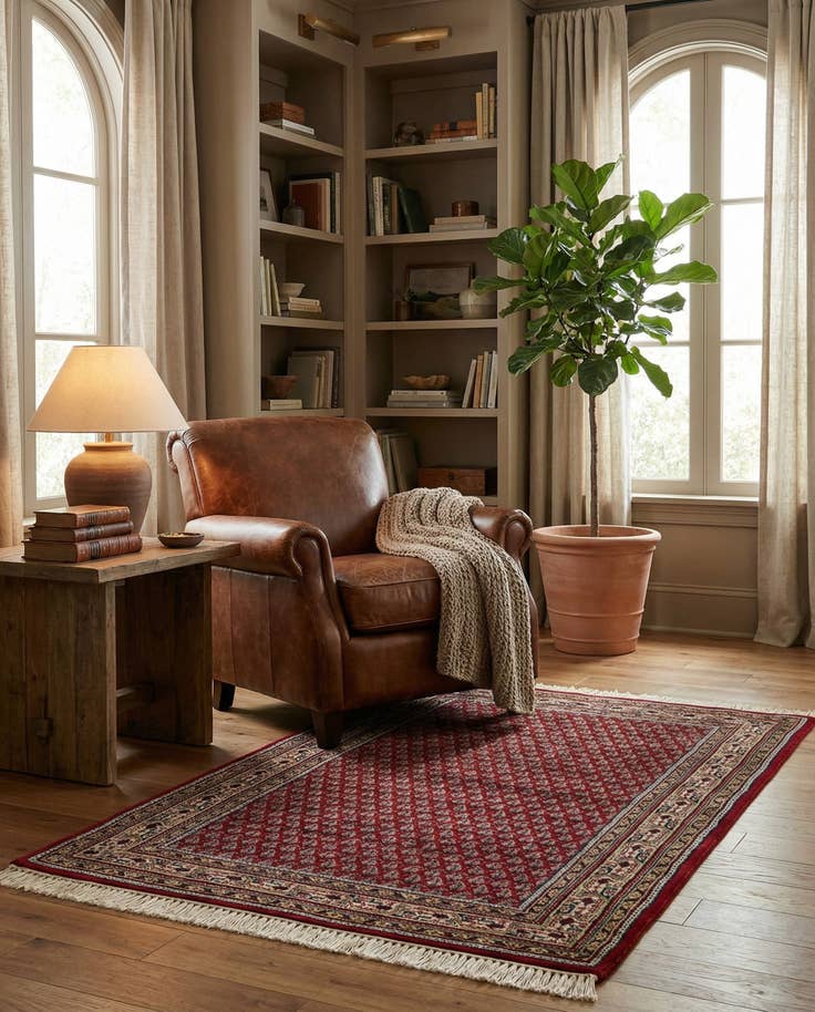 Detail image of 3' 1 x 5' 1 Hand Knotted Mir Wool Rug