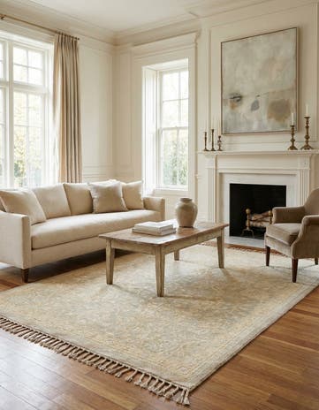 5' 11 x 7' 10 Hand Knotted Oushak Wool Rug