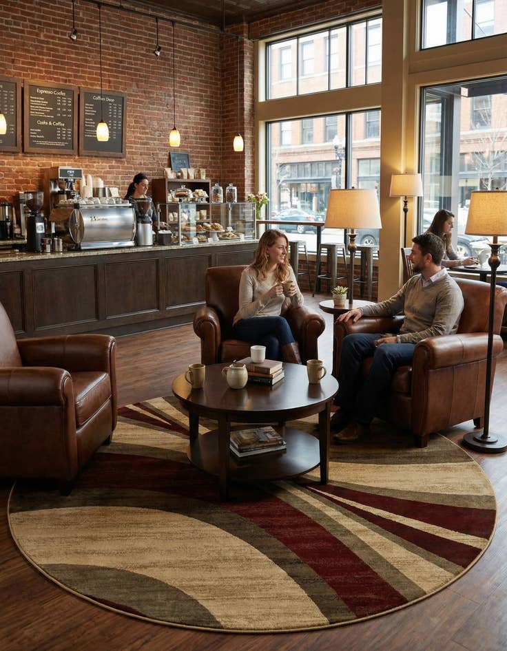 Detail image of 10' x 10' Coffee Shop Round Rug