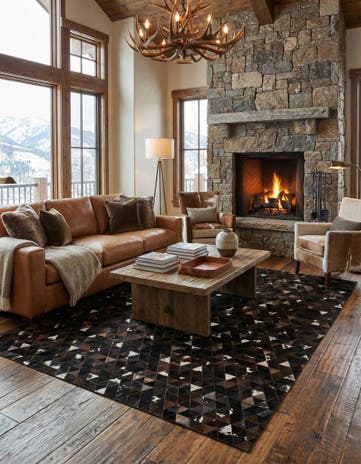 8' x 9' 11 Cowhide - Patchwork Rug