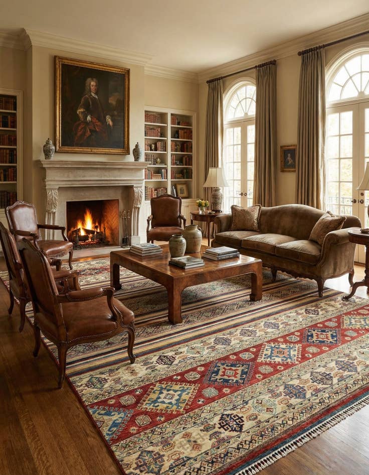 Detail image of 9' 10 x 13' 9  Hand Knotted Ariana Ziegler Rug