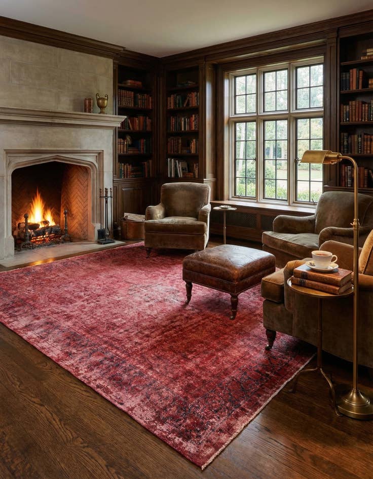 Detail image of 9' 7 x 13' 3 Vintage Royal Wool Rug