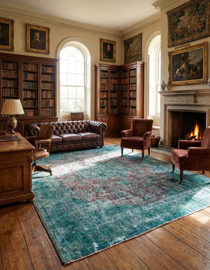 Detail image of 9' 7 x 12' 10  Hand Knotted Ultra Vintage Persian Wool Rug