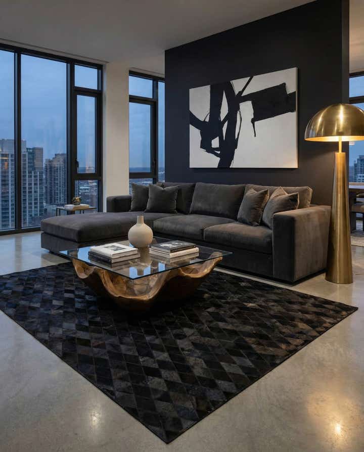 6' 5 x 9' 8 Cowhide Stocks Rug