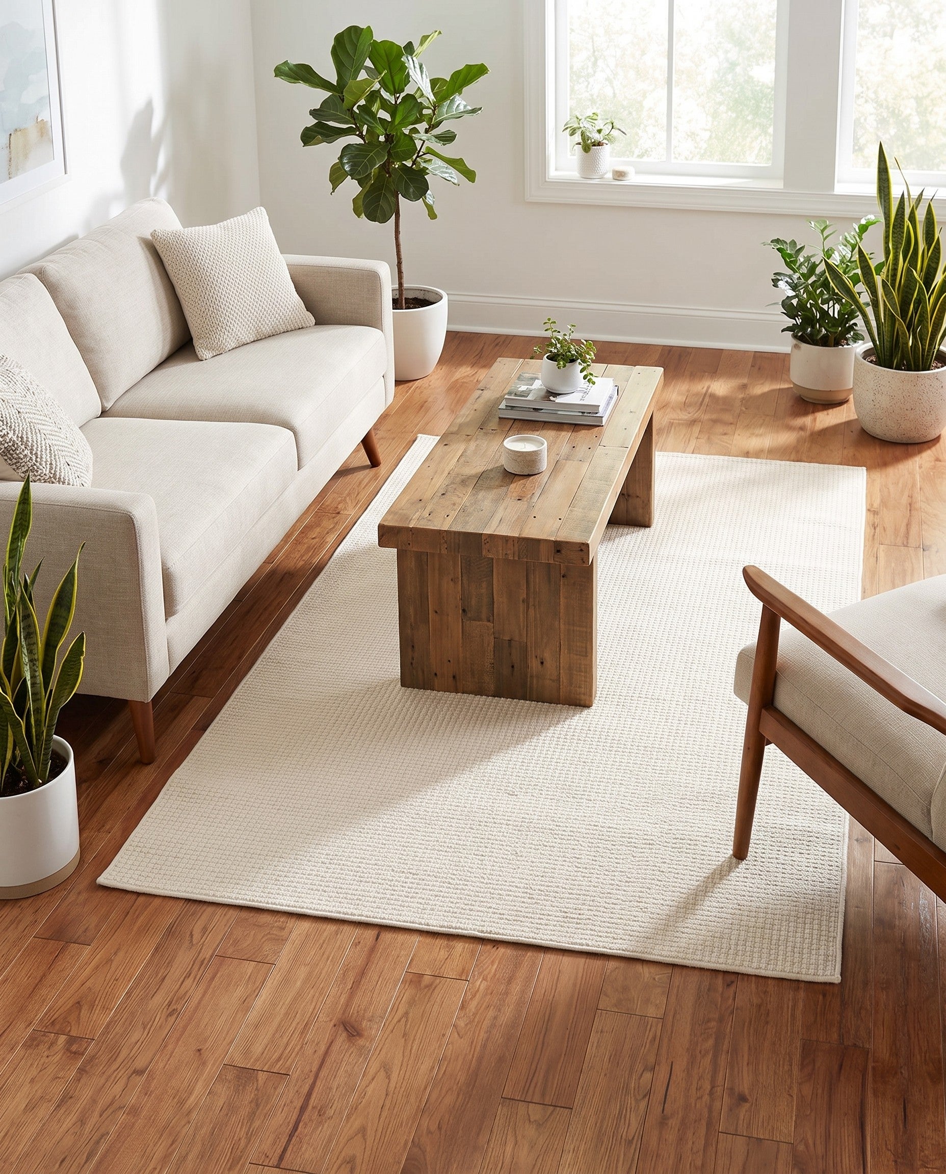 4' x 6' Monochromatic Bouclee Rug