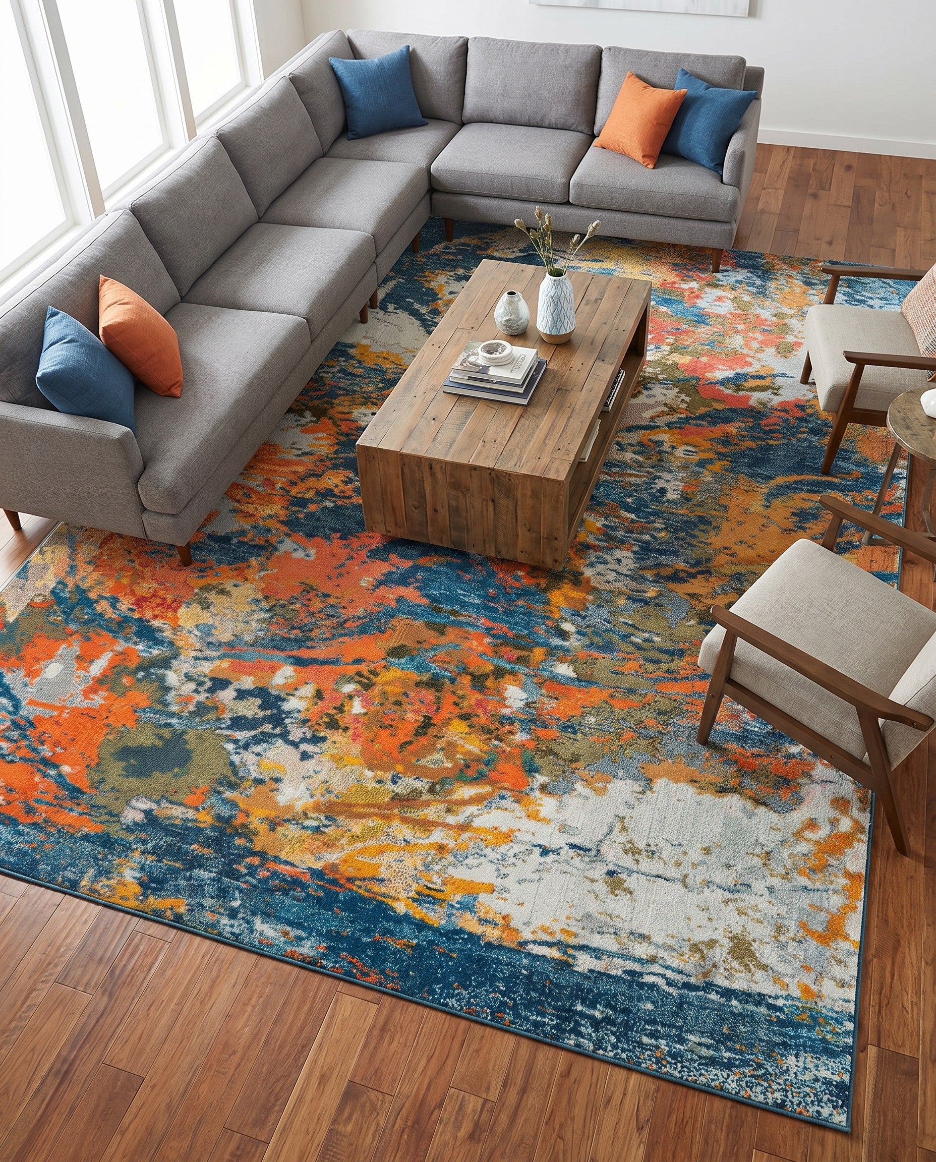9' x 12' Washable Vivid Rug