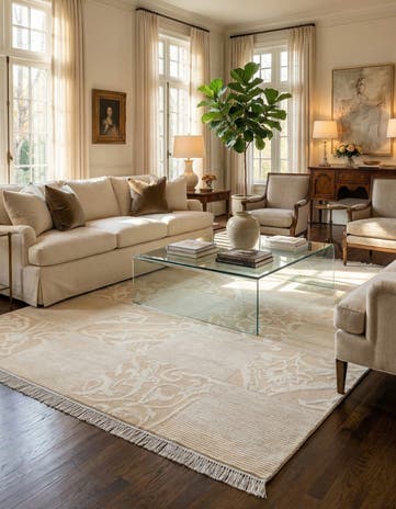 6' 9 x 10' Hand Knotted Darya Wool Rug