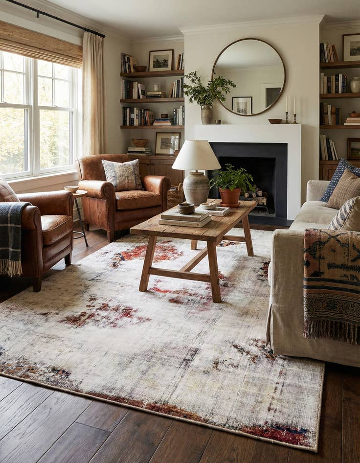 Detail image of 5' 7 x 8' 2  Hand Knotted Ultra Vintage Persian Wool Rug