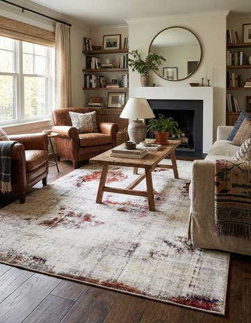 5' 7 x 8' 2 Hand Knotted Ultra Vintage Persian Wool Rug