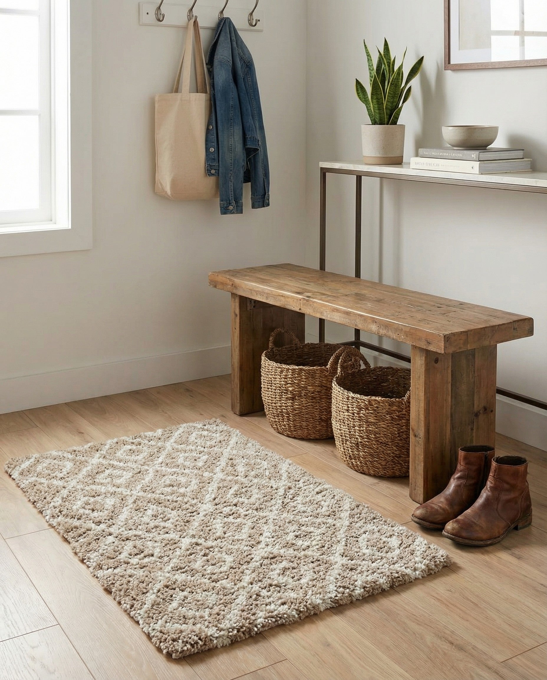  2' x 3' Lattice Shag Rug