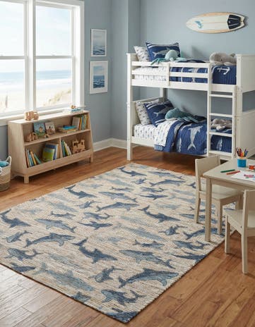 6' 1 x 9' Hand Woven Chenille Jute Rug