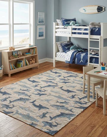 6' 1 x 9' Hand Woven Chenille Jute Rug