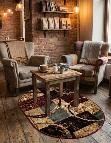 Cafe Oval Rug