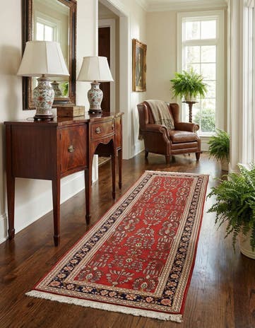 3' 2 x 10' 3 Hand Knotted Kashmir Oriental Wool Runner Rug