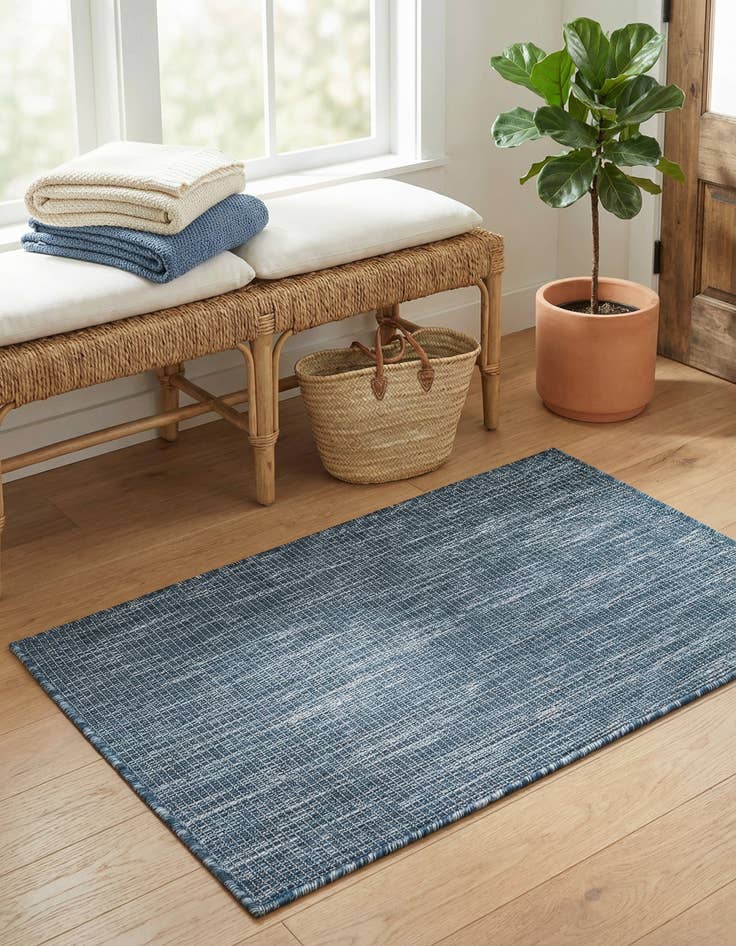 Detail image of 2' x 3'  Washable Solid Indoor / Outdoor Rug