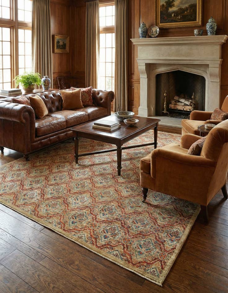 Detail image of 8' 4 x 11' 6  Hand Knotted Peshawar Ziegler Rug