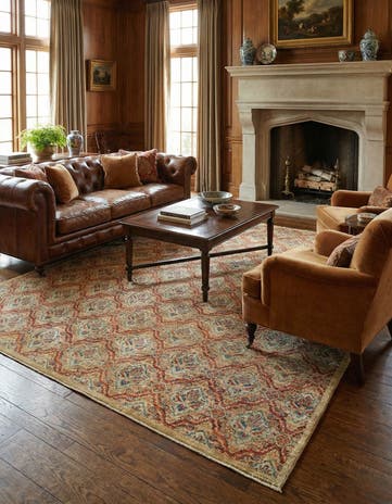 8' 4 x 11' 6 Hand Knotted Peshawar Ziegler Rug