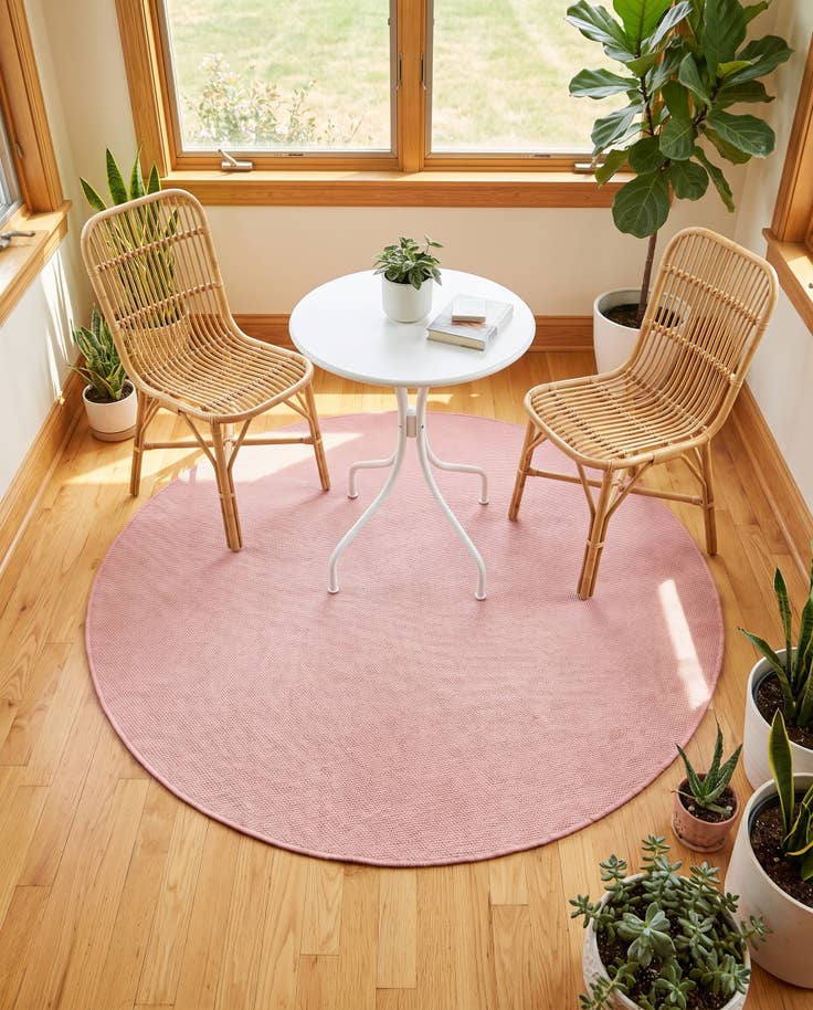 Detail image of 5' 1 x 5' 1 Easy-Clean Jill Zarin Palm Springs Indoor / Outdoor Round Rug
