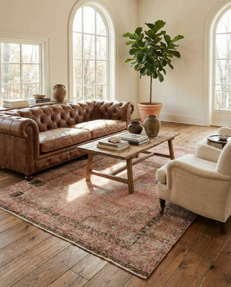 Detail image of 5' 5 x 9' 7 Hand Knotted Ultra Vintage Persian Wool Rug