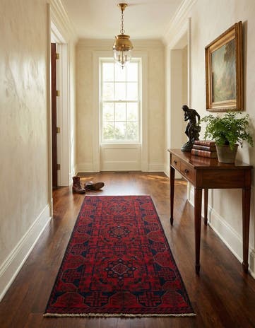 2' 6 x 6' 2 Hand Knotted Khal Mohammadi Wool Runner Rug