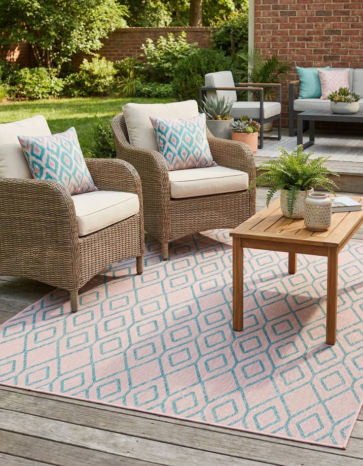Detail image of 5' 3 x 8'  Washable Jill Zarin Turks and Caicos Indoor / Outdoor Rug