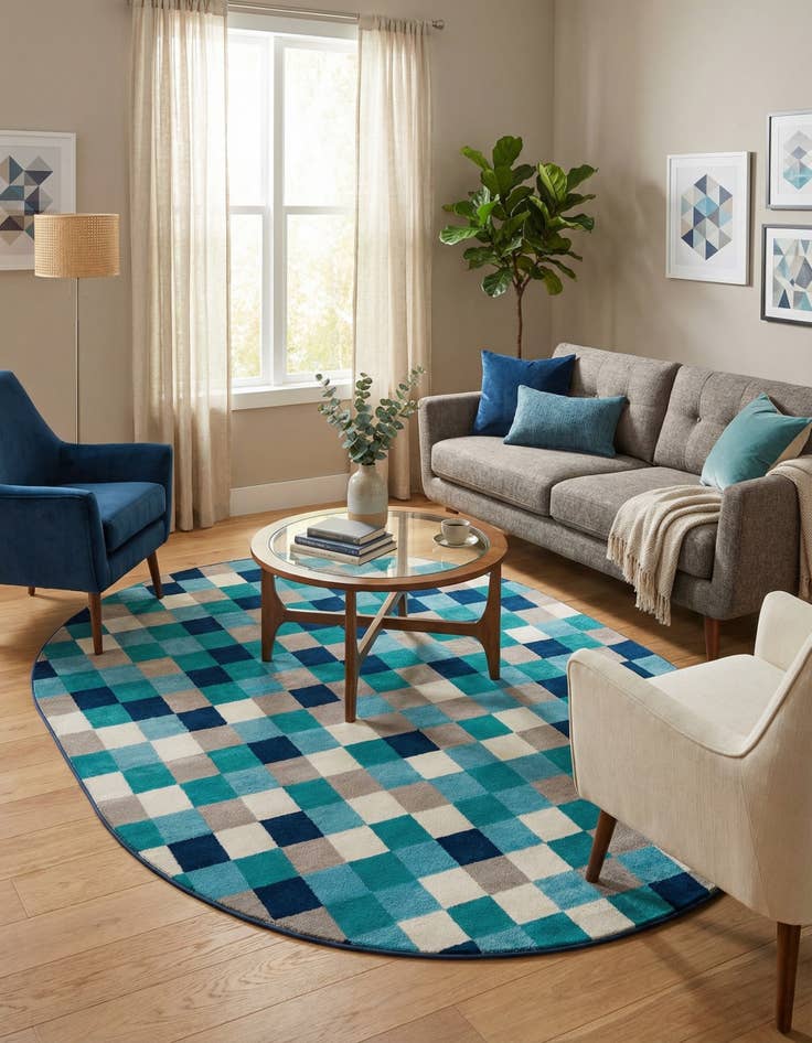 Detail image of 7' 10 x 10' Azalea Oval Rug