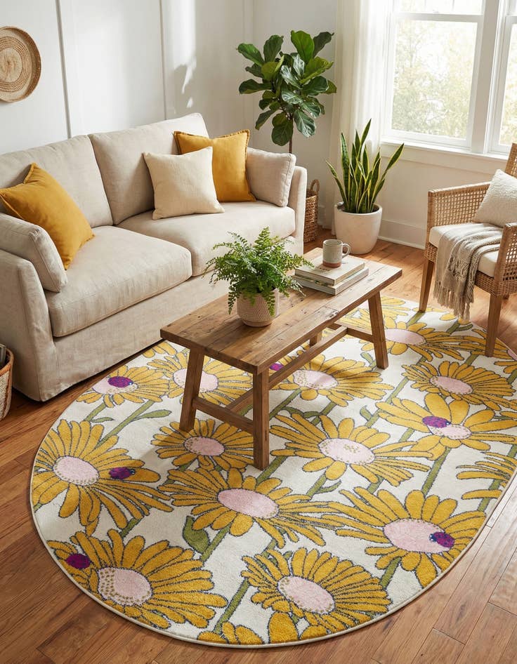 Detail image of  7' 10 x 10' Bloom Oval Rug