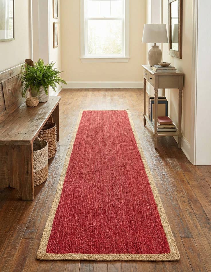 Detail image of  2' 7 x 12'  Hand Braided Jute Runner Rug