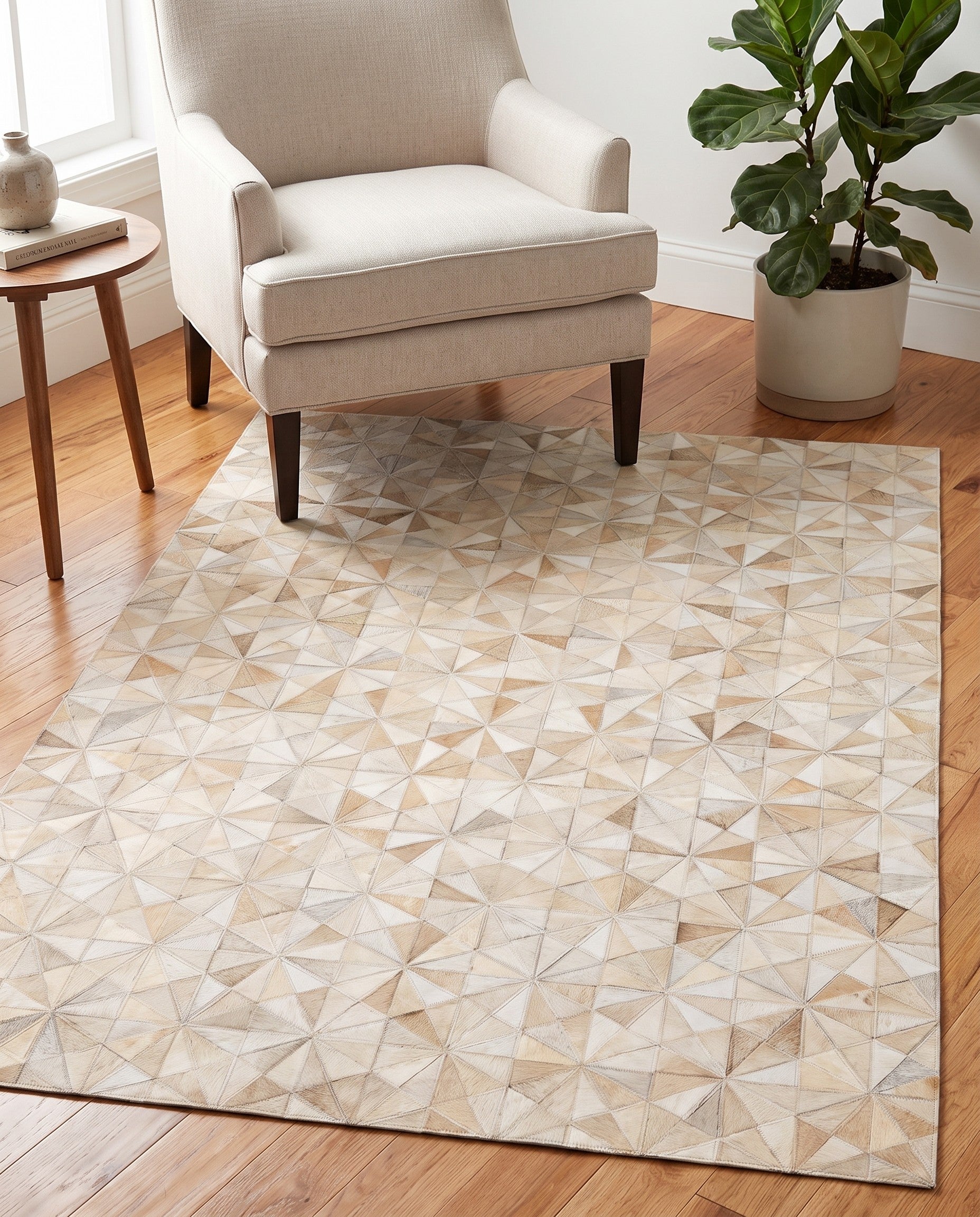 3' 11 x 6' Cowhide Stocks Rug