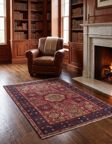 3' 5 x 4' 10 Hand Knotted Mamluk Ziegler Rug