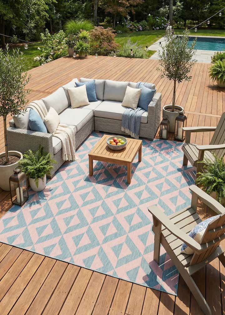 10' 8 x 10' 8 Easy-Clean Jill Zarin Napa Indoor / Outdoor Square Rug