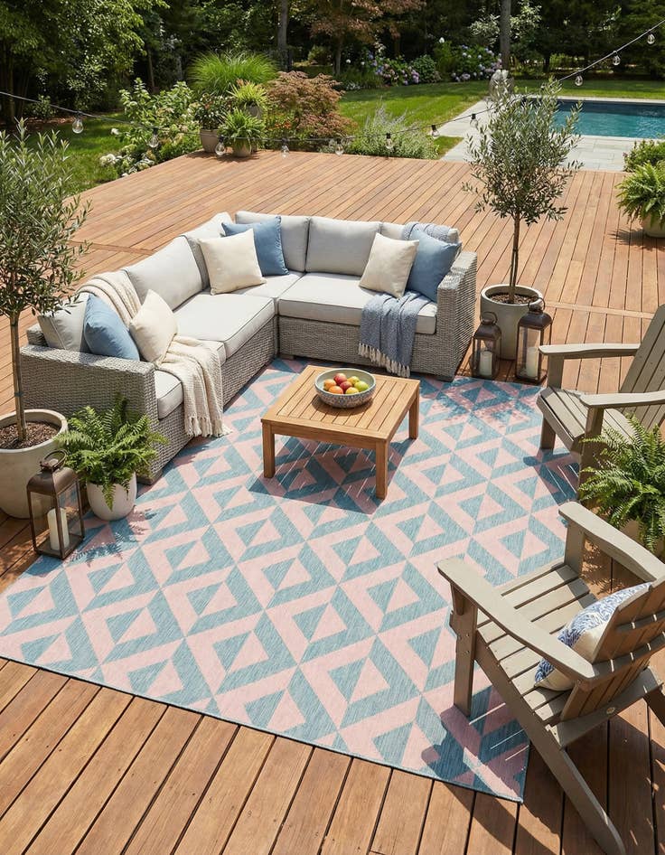 Detail image of 10' 8 x 10' 8  Washable Jill Zarin Napa Indoor / Outdoor Square Rug