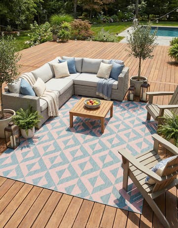 10' 8 x 10' 8 Easy-Clean Jill Zarin Napa Indoor / Outdoor Square Rug