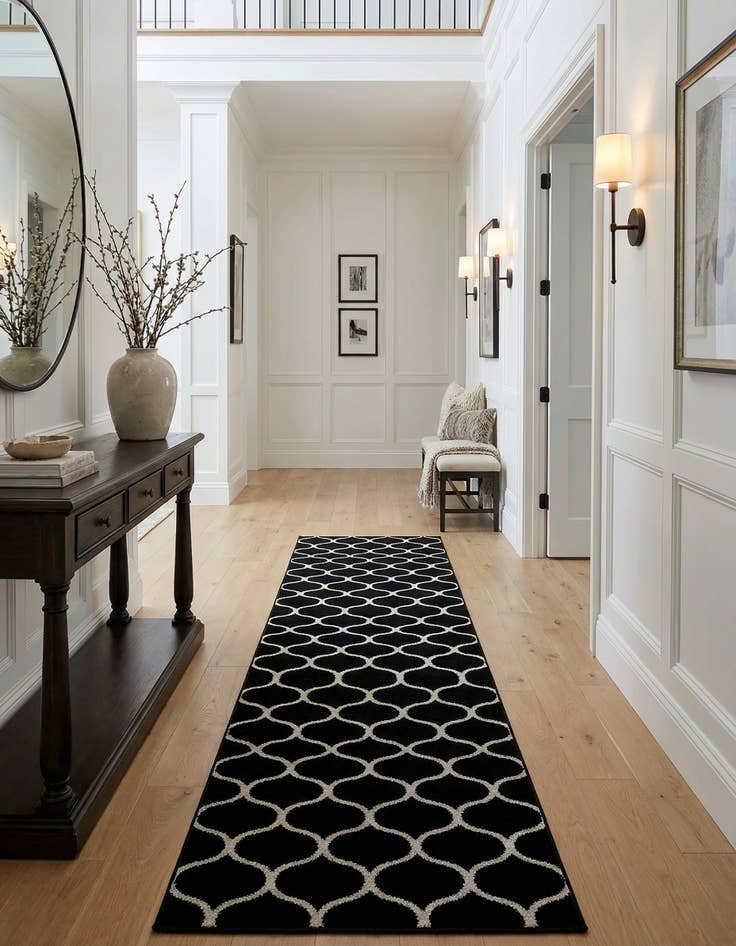 Detail image of 2' x 13' Trellis Frieze Runner Rug