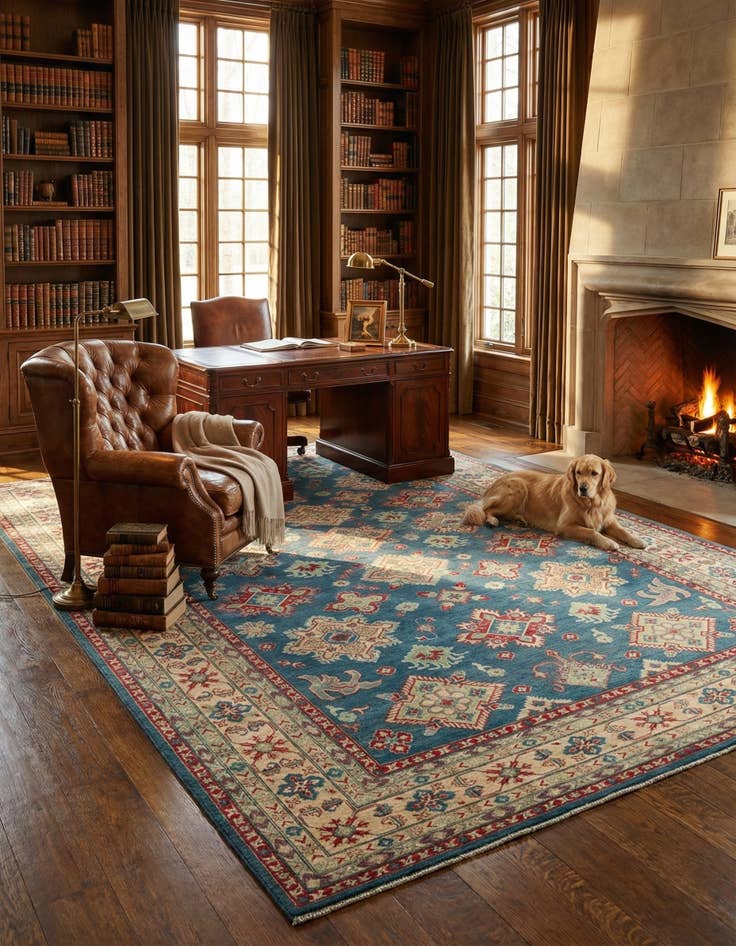 Detail image of 10' x 15'  Hand Knotted Kazak Rug