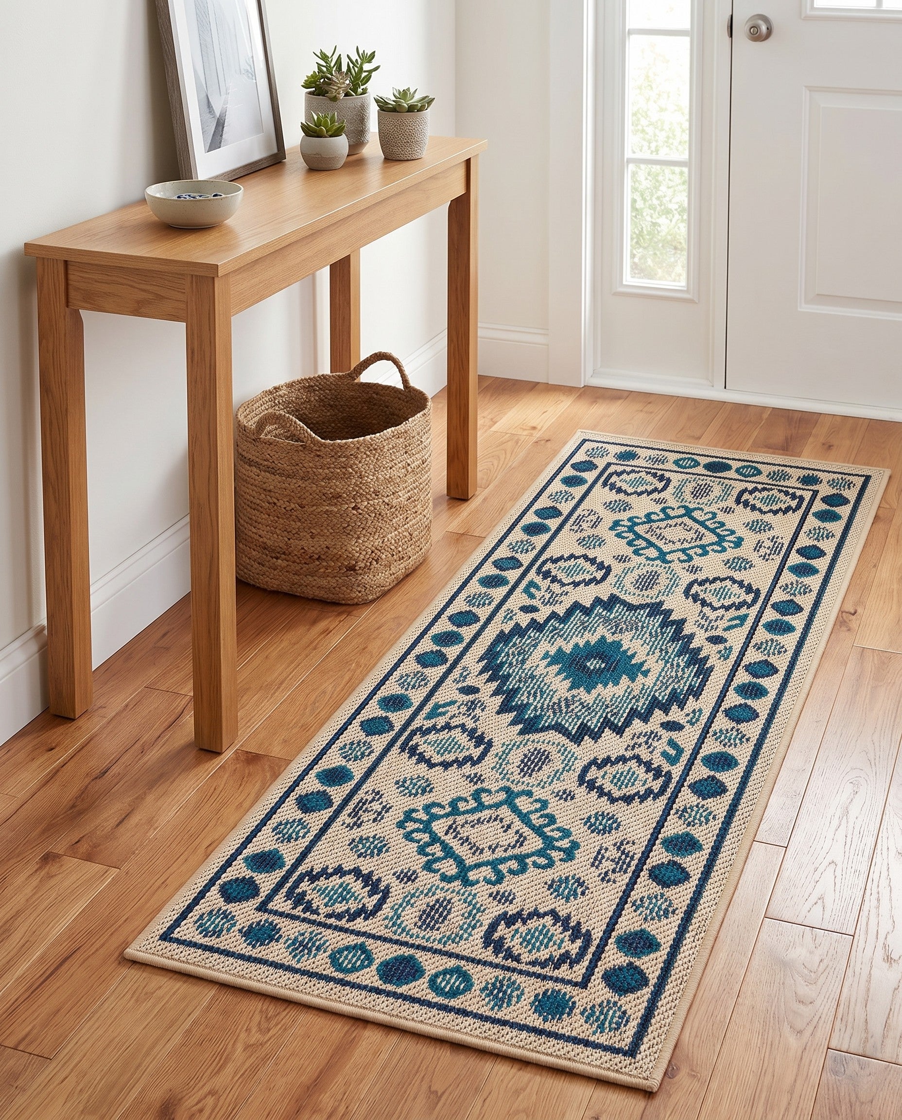 2' x 5' Easy-Clean Baja Indoor / Outdoor Runner Rug