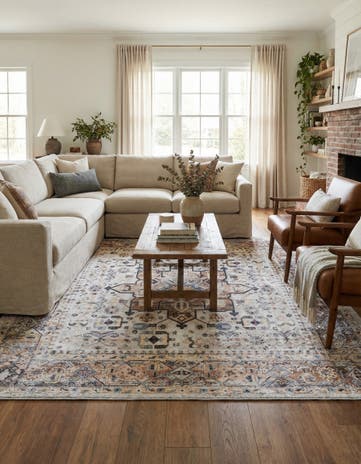 7' 10 x 7' 10 Washable Yara Square Rug